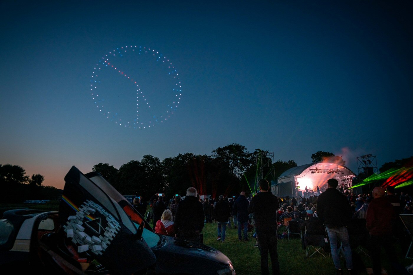 Photo frames of fireworks event