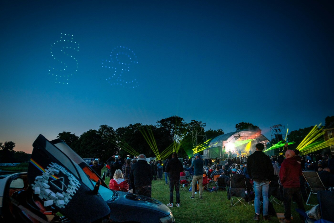 Photo frames of fireworks event